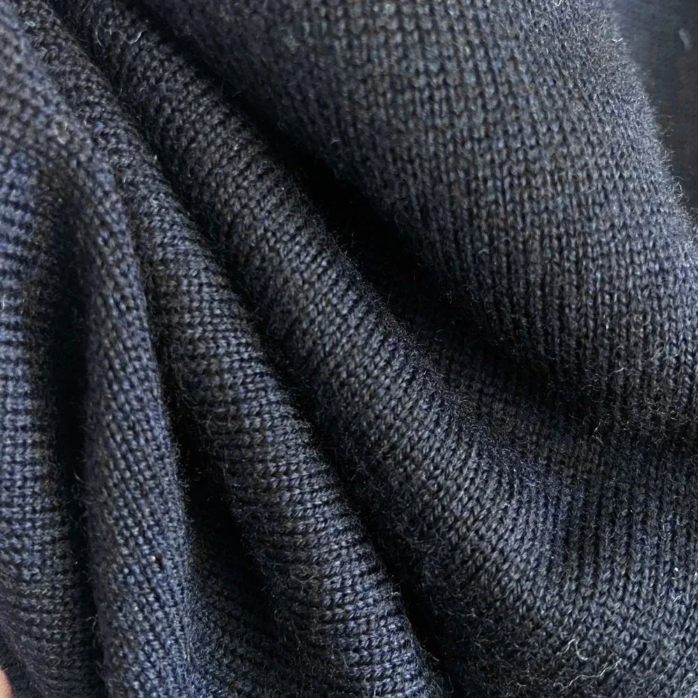 Banana Republic Mens Extra Fine Italian Merino Wool Sweater Navy Blue XL NWT
